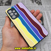قاب گوشی Galaxy A33 5G سامسونگ طرح هارد HARD رنگین کمانی آبرنگی پشت سیلیکونی محافظ لنز دار کد 306