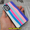 قاب گوشی Galaxy A33 5G سامسونگ طرح هارد HARD رنگین کمانی آبرنگی پشت سیلیکونی محافظ لنز دار کد 308