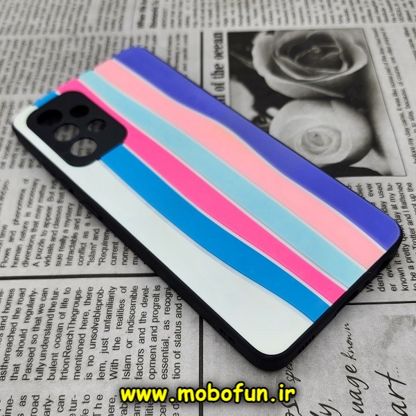 قاب گوشی Galaxy A53 5G سامسونگ طرح هارد HARD رنگین کمانی آبرنگی پشت سیلیکونی محافظ لنز دار کد 403