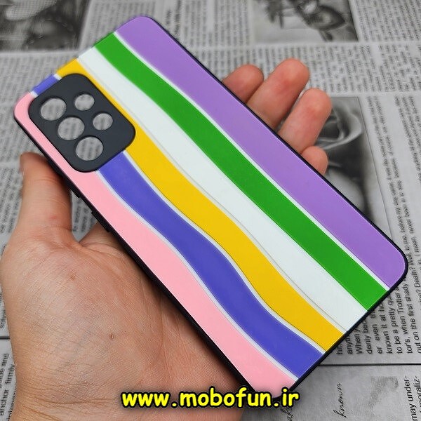 قاب گوشی Galaxy A53 5G سامسونگ طرح هارد HARD رنگین کمانی آبرنگی پشت سیلیکونی محافظ لنز دار کد 404