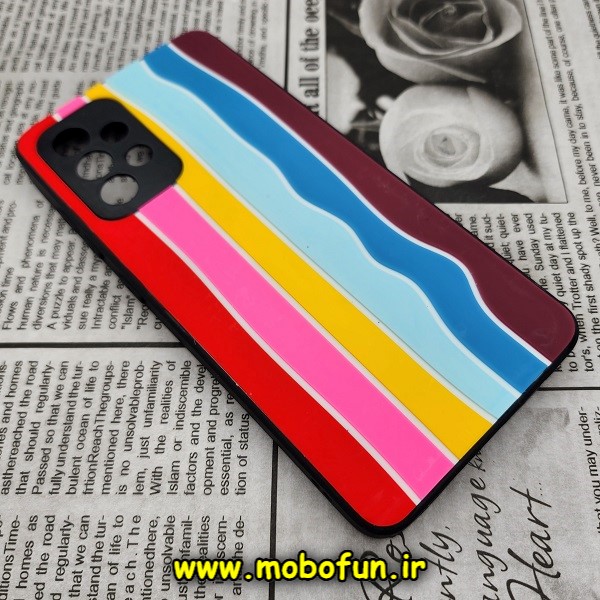 قاب گوشی Galaxy A53 5G سامسونگ طرح هارد HARD رنگین کمانی آبرنگی پشت سیلیکونی محافظ لنز دار کد 406