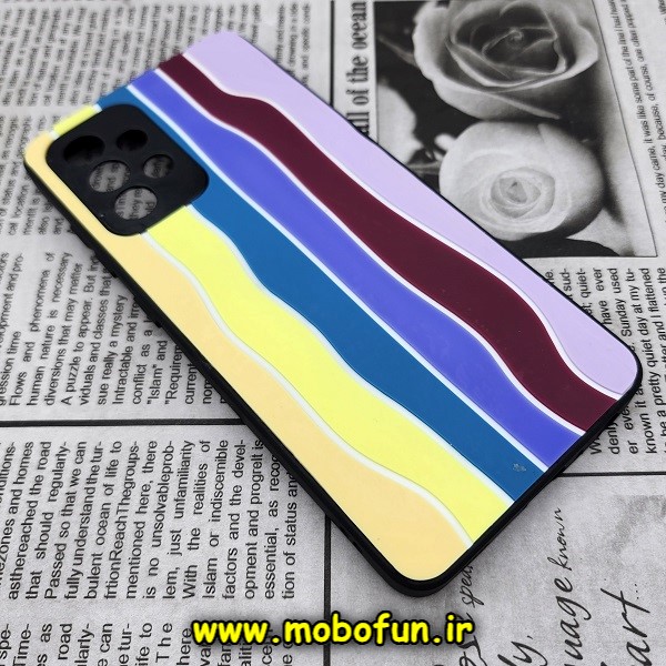 قاب گوشی Galaxy A53 5G سامسونگ طرح هارد HARD رنگین کمانی آبرنگی پشت سیلیکونی محافظ لنز دار کد 407