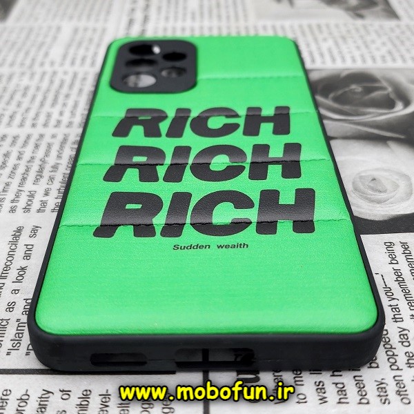 قاب گوشی Galaxy A53 5G سامسونگ طرح دار پافر چرمی محافظ لنز دار RICH کد 411