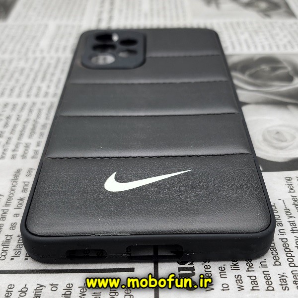 قاب گوشی Galaxy A53 5G سامسونگ طرح دار پافر چرمی محافظ لنز دار نایکی NIKE کد 414