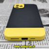 قاب گوشی iPhone 11 Pro Max آیفون طرح سیلیکونی دو رنگ اورجینال Q-SERIES مشکی زرد کد 449
