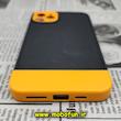 قاب گوشی iPhone 11 Pro Max آیفون طرح سیلیکونی دو رنگ اورجینال Q-SERIES مشکی نارنجی کد 453
