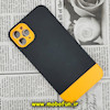 قاب گوشی iPhone 11 Pro Max آیفون طرح سیلیکونی دو رنگ اورجینال Q-SERIES مشکی نارنجی کد 453