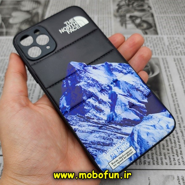قاب گوشی iPhone 11 Pro Max آیفون طرح دار پافر چرمی محافظ لنز دار کوه یخی کد 456