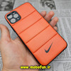 قاب گوشی iPhone 11 Pro Max آیفون طرح دار پافر چرمی محافظ لنز دار نایکی NIKE کد 461