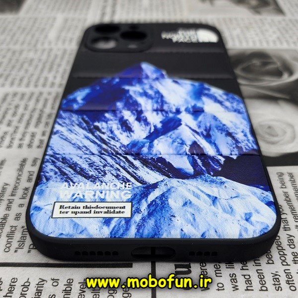 قاب گوشی iPhone 12 Pro Max آیفون طرح دار پافر چرمی محافظ لنز دار کوه یخی کد 509
