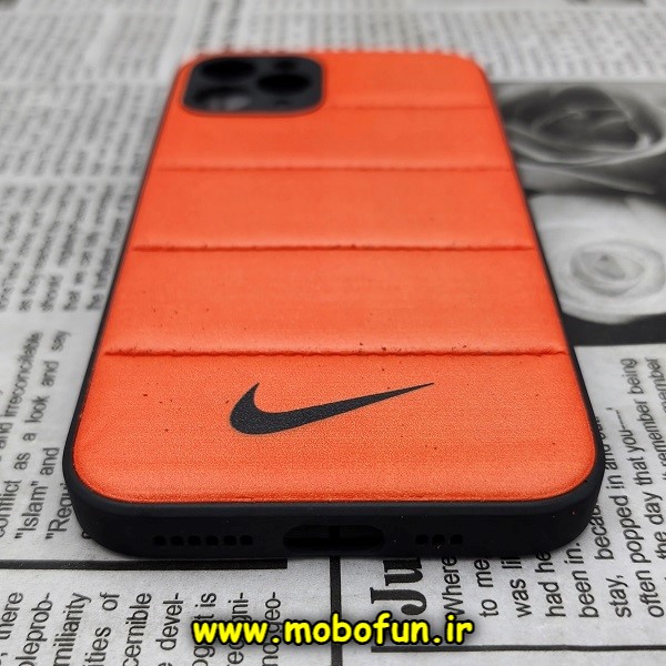 قاب گوشی iPhone 11 Pro آیفون طرح دار پافر چرمی محافظ لنز دار نایکی NIKE کد 301
