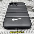 قاب گوشی iPhone 13 Pro Max آیفون طرح دار پافر چرمی محافظ لنز دار نایکی NIKE کد 401