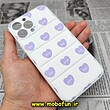 قاب گوشی iPhone 13 Pro Max آیفون طرح دار پافر چرمی محافظ لنز دار قلب یاسی کد 405