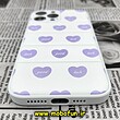 قاب گوشی iPhone 13 Pro Max آیفون طرح دار پافر چرمی محافظ لنز دار قلب یاسی کد 405