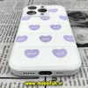 قاب گوشی iPhone 14 Pro آیفون طرح دار پافر چرمی محافظ لنز دار قلب یاسی کد 86