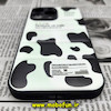 قاب گوشی iPhone 14 Pro Max آیفون طرح دار پافر چرمی محافظ لنز دار سفید مشکی کد 116