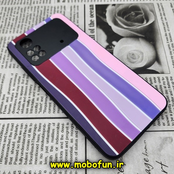 قاب گوشی Poco M4 Pro 4G شیائومی طرح هارد HARD رنگین کمانی آبرنگی پشت سیلیکونی محافظ لنز دار کد 201