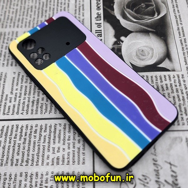قاب گوشی Poco M4 Pro 4G شیائومی طرح هارد HARD رنگین کمانی آبرنگی پشت سیلیکونی محافظ لنز دار کد 203