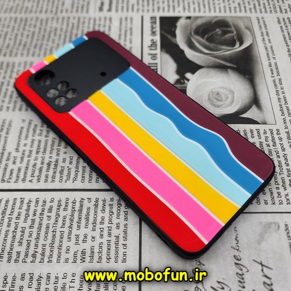 قاب گوشی Poco M4 Pro 4G شیائومی طرح هارد HARD رنگین کمانی آبرنگی پشت سیلیکونی محافظ لنز دار کد 205