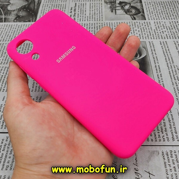 قاب گوشی Galaxy A03 Core سامسونگ سیلیکونی اورجینال پاک کنی درجه یک زیربسته صورتی فانتزی محافظ لنز دار کد 128