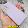 قاب گوشی Galaxy A13 4G سامسونگ طرح ژله ای مای کیس گلد لاین دور طلایی محافظ لنز دار مات گلبهی کد 456