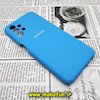قاب گوشی Galaxy A13 4G سامسونگ سیلیکونی اورجینال سورا SORA پاک کنی درجه یک زیربسته آبی محافظ لنز دار کد 463