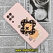 قاب گوشی Galaxy A22 4G - Galaxy M32 4G سامسونگ طرح سیلیکونی ژله ای سه بعدی برجسته عروسکی لویی ویتون محافظ لنز دار صورتی کد 590