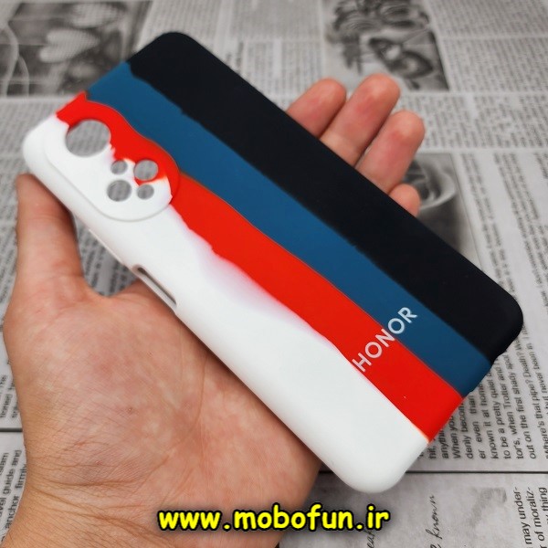 قاب گوشی Honor X7 آنر سیلیکونی اورجینال سورا SORA پاک کنی رنگین کمانی آبرنگی درجه یک زیربسته محافظ لنز دار کد 15
