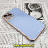 قاب گوشی iPhone 11 Pro آیفون طرح ژله ای مای کیس گلد لاین دور طلایی محافظ لنز دار آبی سیرا کد 304