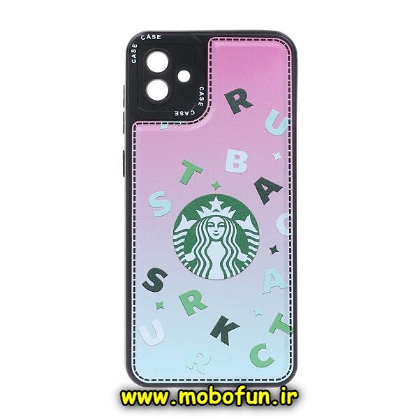 قاب گوشی Galaxy A04 - Galaxy M13 5G سامسونگ فانتزی سیلیکون ژله ای CASE CASE طرح استارباکس StarBucks محافظ لنزدار مشکی کد 28