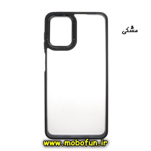 قاب گوشی Mi 11 Lite 4G - Mi 11 Lite 5G - Mi 11 Lite NE شیائومی اورجینال متال کیس Metal طرح پشت طلق شفاف دور سیلیکونی مشکی کد 446