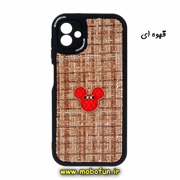 قاب گوشی Galaxy A04 - Galaxy M13 5G سامسونگ طرح ژله ای پارچه ای عروسکی مینی موس Minnie Mouse قهوه ای کد 38