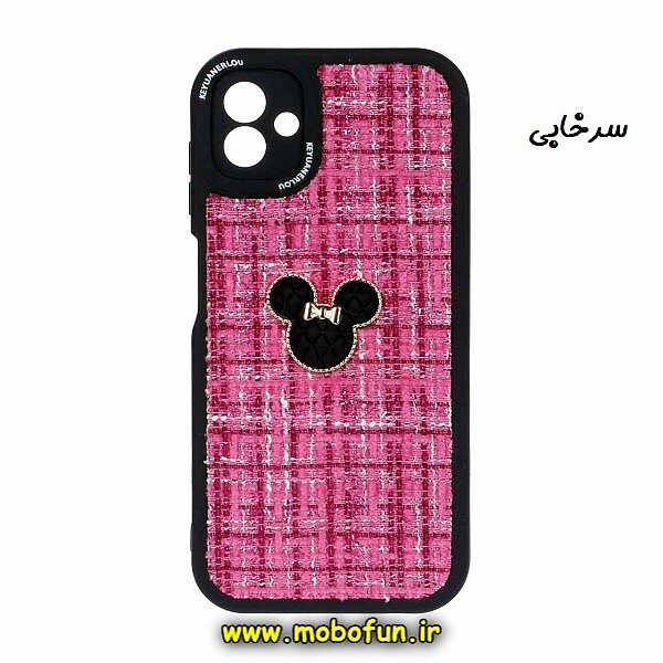 قاب گوشی Galaxy A04 - Galaxy M13 5G سامسونگ طرح ژله ای پارچه ای عروسکی مینی موس Minnie Mouse سرخابی کد 42