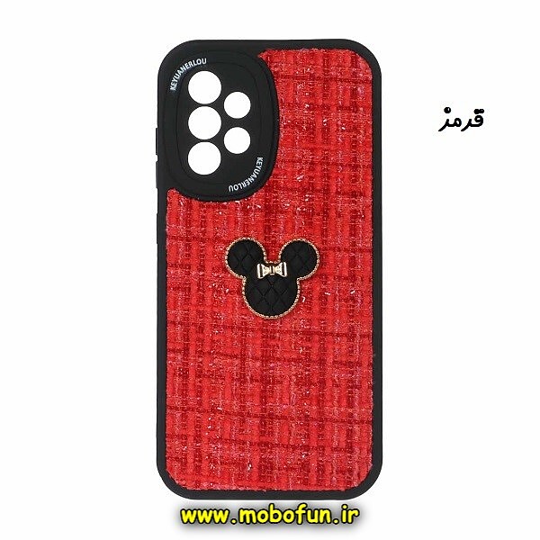قاب گوشی Galaxy A32 4G سامسونگ طرح ژله ای پارچه ای عروسکی مینی موس Minnie Mouse قرمز کد 675