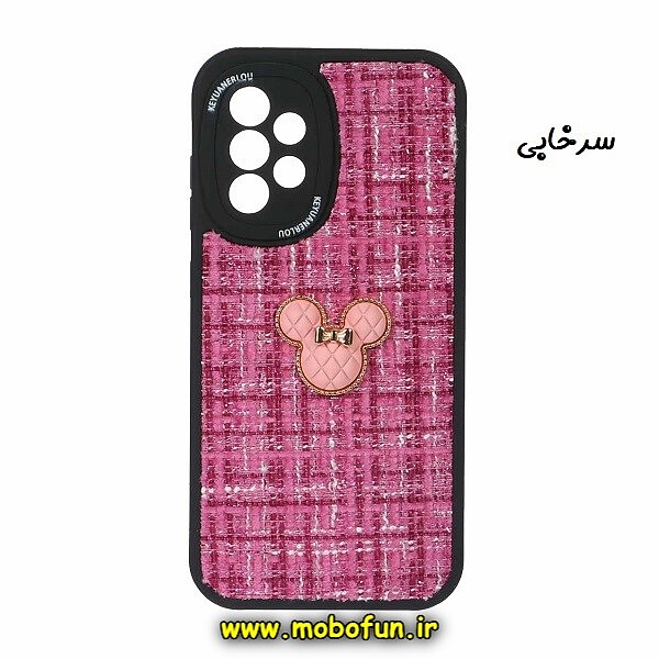قاب گوشی Galaxy A32 4G سامسونگ طرح ژله ای پارچه ای عروسکی مینی موس Minnie Mouse سرخابی کد 676