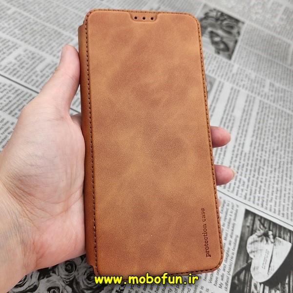 کیف گوشی موبایل Redmi Note 12 5G - Poco X5 - Redmi Note 12 China شیائومی کلاسوری اورجینال دادوو Dadoo مدل SPORT 2023 محافظ لنزدار عسلی (بدون جای فلش) کد E18-172103
