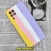 قاب گوشی Galaxy A22 4G - Galaxy M32 4G سامسونگ سیلیکونی اورجینال آبرنگی رنگین کمانی پاک کنی درجه یک زیربسته محافظ لنز دار کد 612