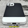قاب گوشی iPhone 12 Pro Max آیفون طرح سیلیکونی دو رنگ اورجینال Q-SERIES مشکی سفید کد 534