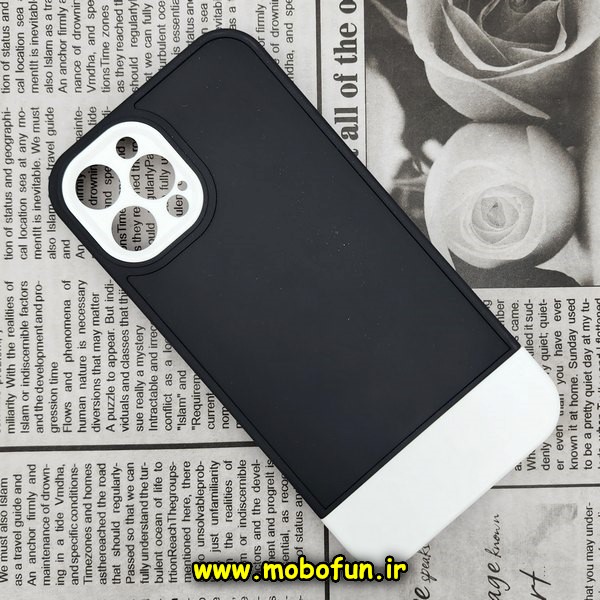 قاب گوشی iPhone 12 Pro Max آیفون طرح سیلیکونی دو رنگ اورجینال Q-SERIES مشکی سفید کد 534