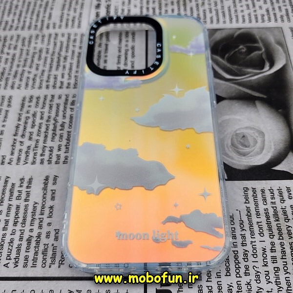 قاب گوشی iPhone 14 Pro آیفون طرح ضدضربه اورجینال هولوگرامی لنز رنگی هفت رنگ CASETIFY کد 119