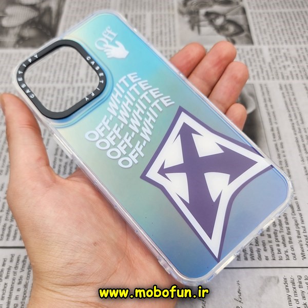 قاب گوشی iPhone 14 Pro Max آیفون طرح ضدضربه اورجینال هولوگرامی لنز رنگی هفت رنگ CASETIFY کد 143