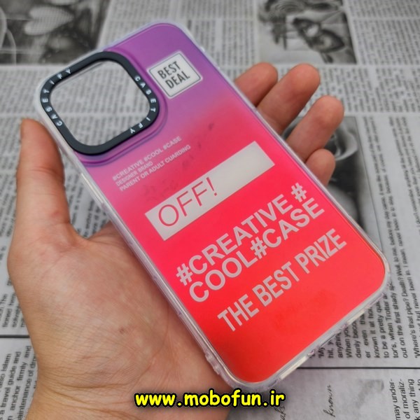 قاب گوشی iPhone 14 Pro Max آیفون طرح ضدضربه اورجینال هولوگرامی لنز رنگی هفت رنگ CASETIFY کد 144