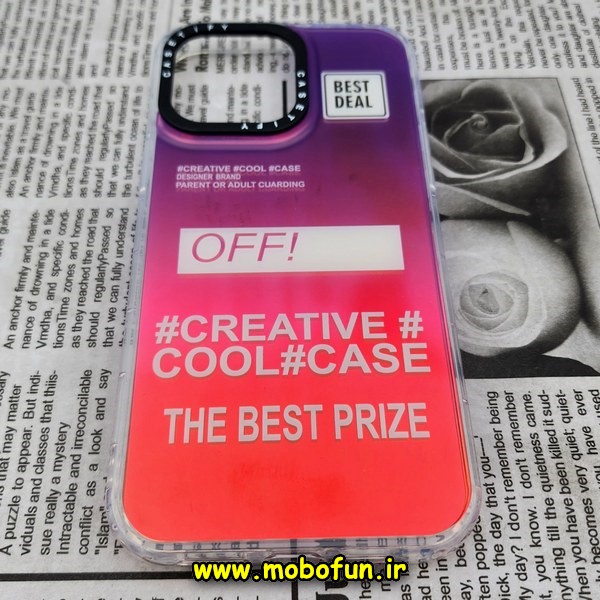 قاب گوشی iPhone 14 Pro Max آیفون طرح ضدضربه اورجینال هولوگرامی لنز رنگی هفت رنگ CASETIFY کد 144