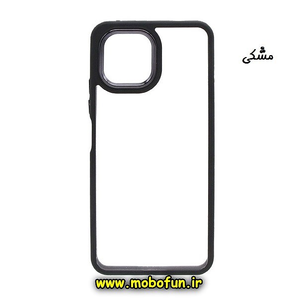 قاب گوشی Galaxy A04 - Galaxy M13 5G سامسونگ نیو اسکین NEW SKIN اورجینال متال کیس Metal طرح پشت طلق شفاف دور سیلیکونی مشکی کد 66