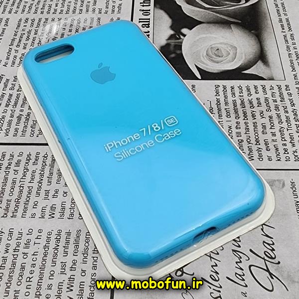 قاب گوشی iPhone 7 - iPhone 8 - iPhone SE 2020 آیفون سیلیکونی اورجینال پاک کنی درجه یک زیربسته سبزآبی کد 482