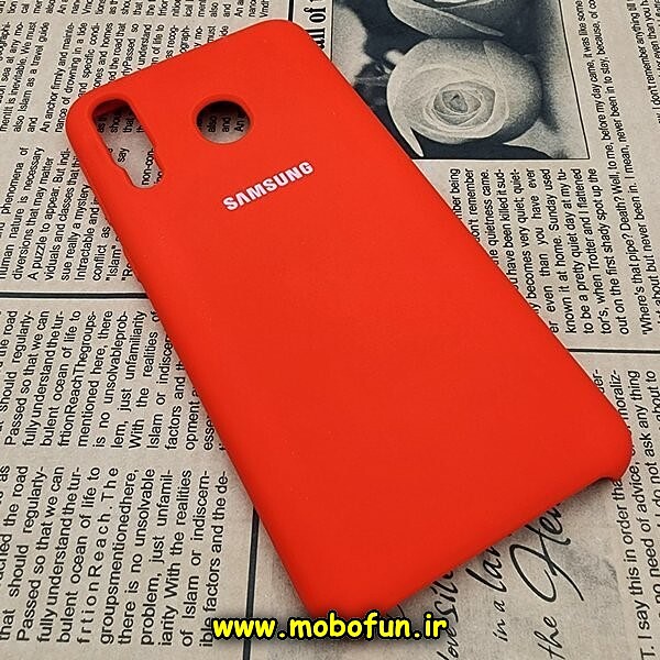 قاب گوشی Galaxy M30 سامسونگ سیلیکونی اورجینال پاک کنی درجه یک زیرباز قرمز کد 45