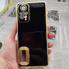 قاب گوشی Redmi Note 11 Pro Global 4G - Redmi Note 11 Pro Global 5G شیائومی طرح ژله ای مای کیس مگ سیف Magsafe گلد لاین دور طلایی محافظ لنز دار شیشه ای مشکی کد 417