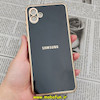 قاب گوشی Galaxy A04 - Galaxy M13 5G سامسونگ طرح ژله ای مای کیس گلد لاین دور طلایی محافظ لنز دار مشکی کد 71