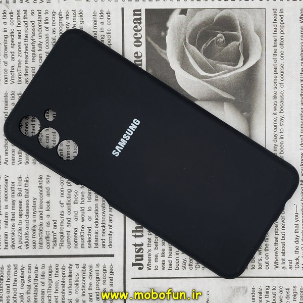 قاب گوشی Galaxy A04S سامسونگ سیلیکونی اورجینال سورا SORA پاک کنی درجه یک زیربسته مشکی محافظ لنز دار کد 83