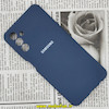قاب گوشی Galaxy A04S سامسونگ سیلیکونی اورجینال سورا SORA پاک کنی درجه یک زیربسته سرمه ای محافظ لنز دار کد 84